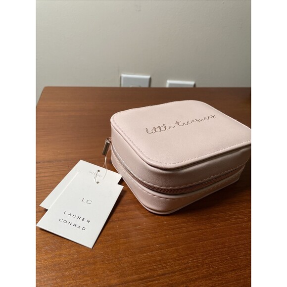 LC Lauren Conrad Pink Travel Jewelery zipper Style Jewelry Caddy NWT NEW - Picture 1 of 8